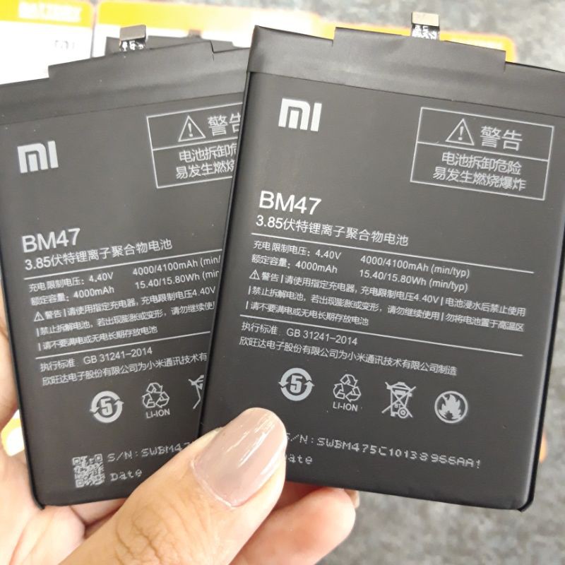 Battery Baterai Redmi 3 3S 4X BM47 kualitas original OEM garansi 6 bulan