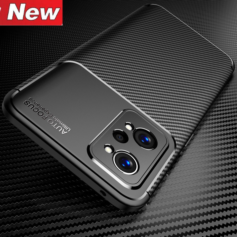 Soft Case Bahan Silikon Tekstur Carbon Fiber Untuk Realme GT2 Pro GT 2