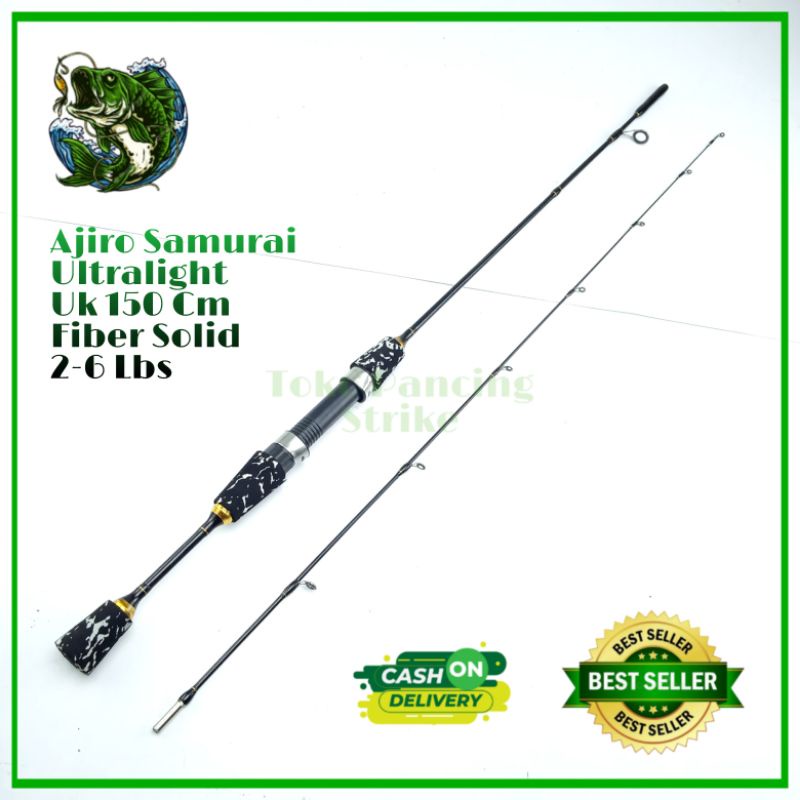 joran ul ultralight fiber solid ajiro samurai 150 cm grosir