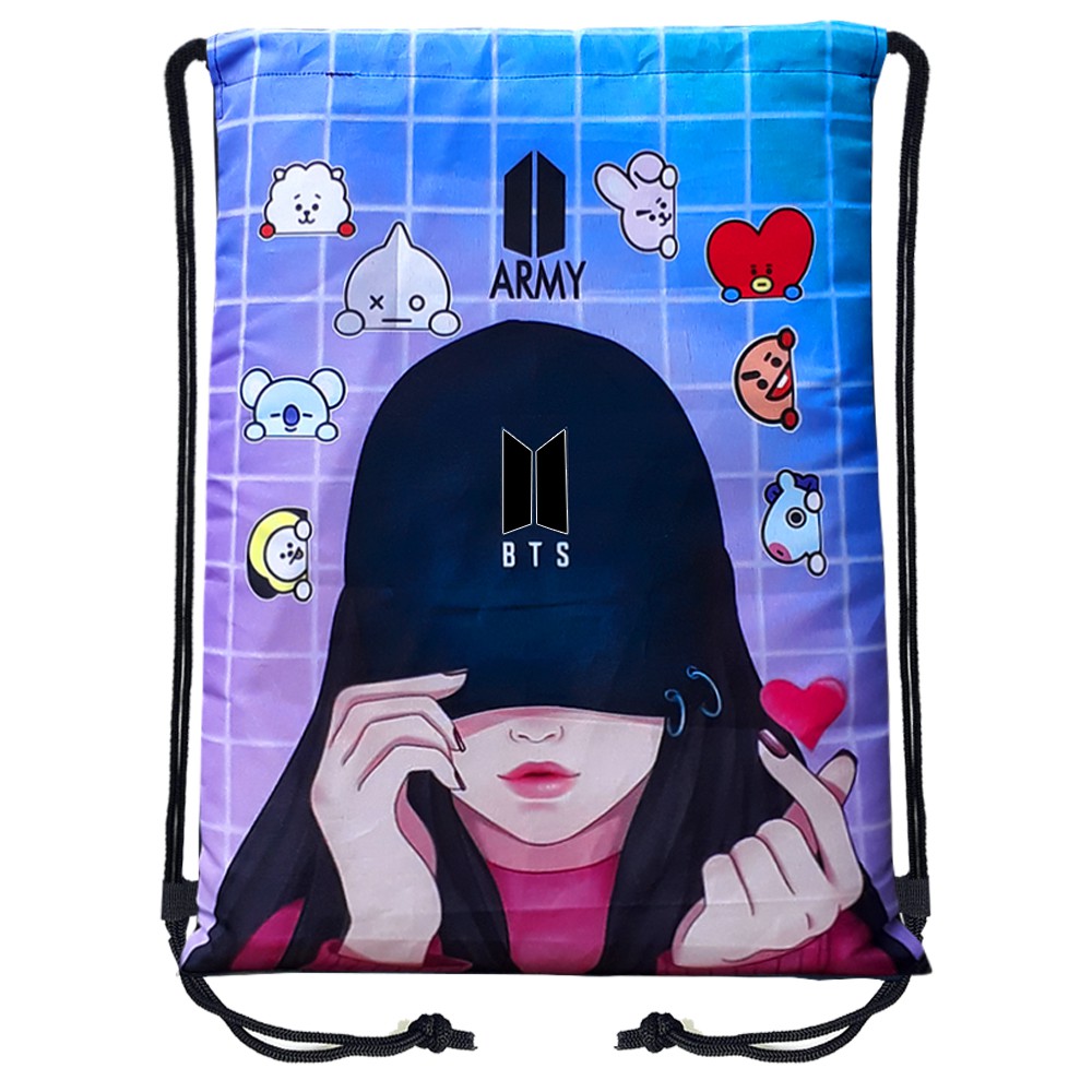 Tas Serut Anak BT21 - Tas Serut - Tas sekolah - Tas Serut Tas Serut Wanita