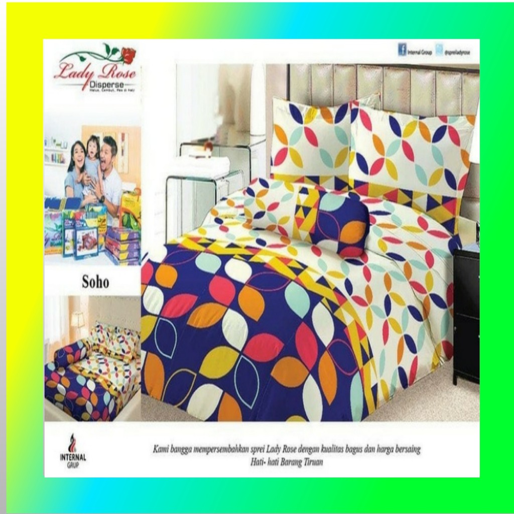 Sprei kasur sprei tidur sprei lembut sprei bulu halus sprei lady rose Uk 180x200cm No. 1