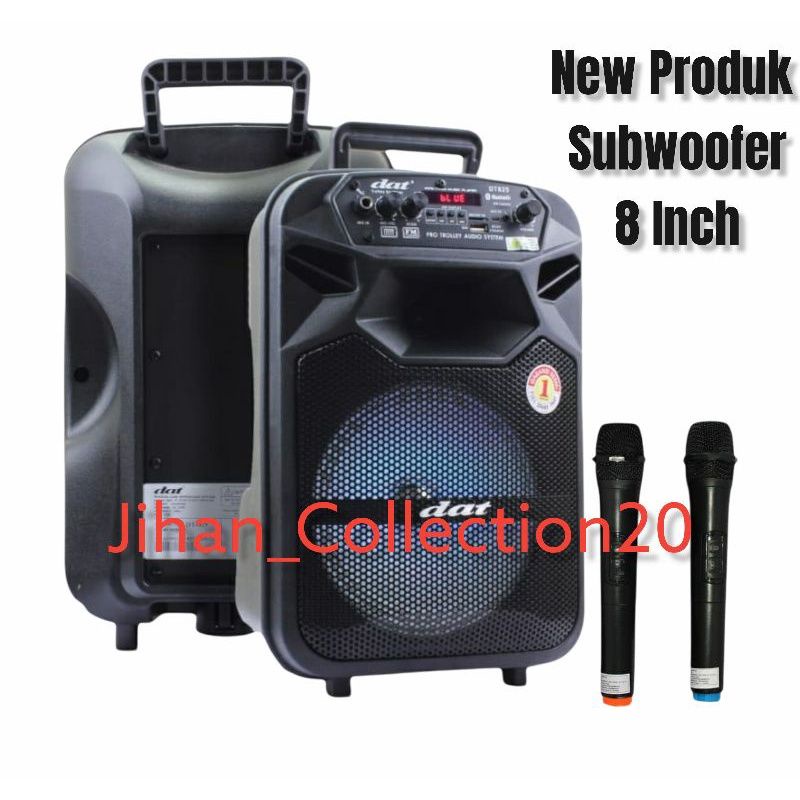 Spiker Bluetooth  8 inch DAT DT 815AS Free 2 Mic Wireless Original Speaker Bluetooth