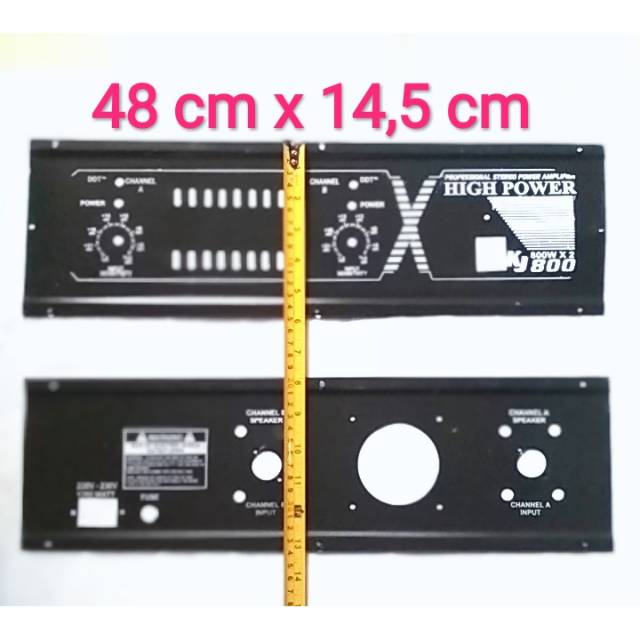 Panel Depan Belakang Box power amplifier sound system ampli audio besar jumbo besi 48 cm