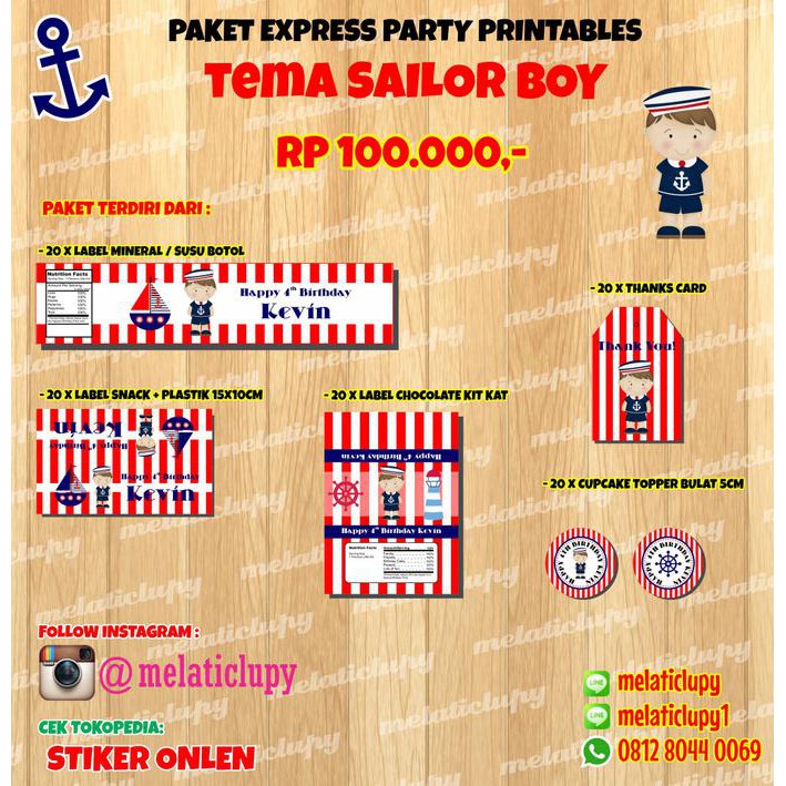 

Paket Hemat Express Label Ulang Tahun Anak Tema Sailor Boy Termurah