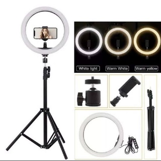 Ringlight 26CM & 33CM  + Tripod 2.1M Fill Light Ring Selfie 3 Mode Warna