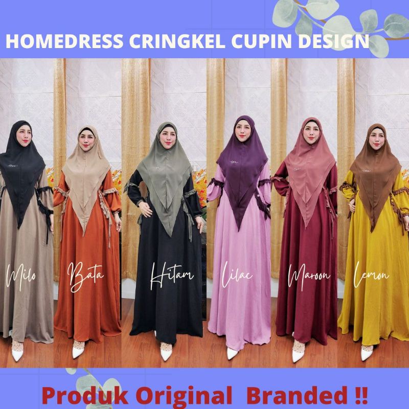 CUP IN DESIGN HOMDRESS GAMIS CRINGKEL GAMIS SYARI ORIGINAL BRAND