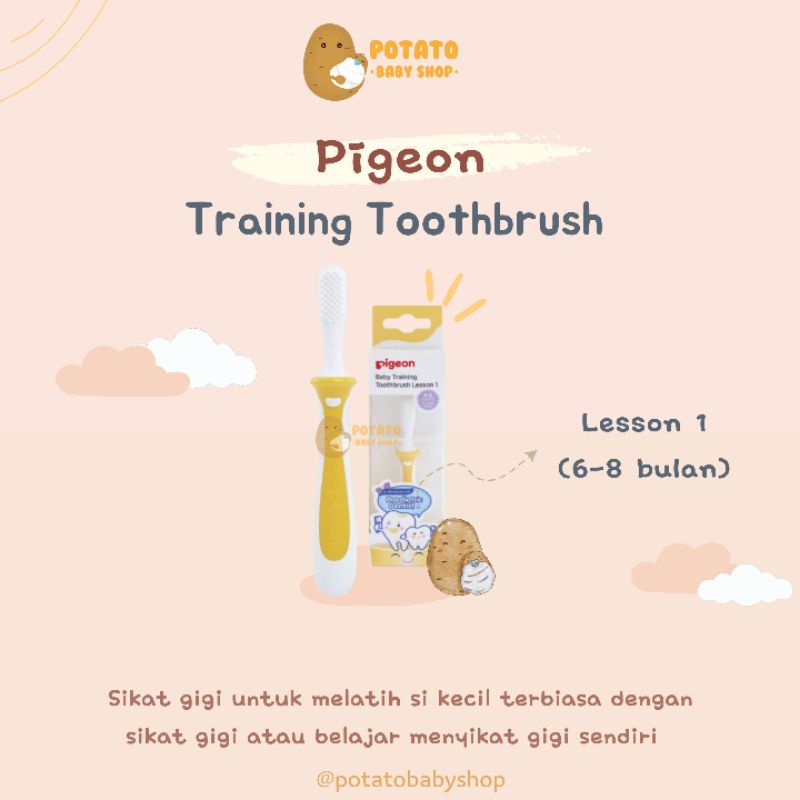 Pigeon - Training Toothbrush Lesson 1 ( 6-8 bulan)