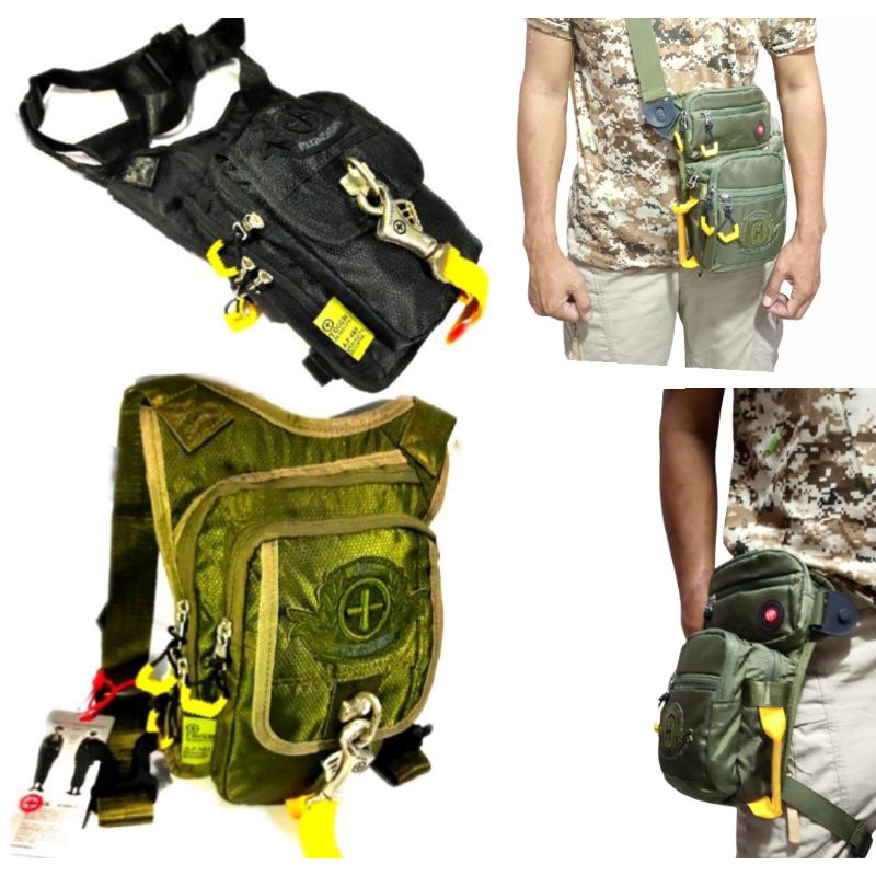 tas selempang paha tactical army tough jeansmith &amp; haoping  premium