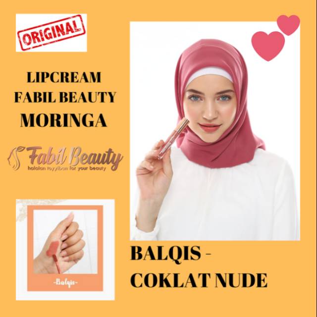 Lip Cream Herbal Moringa Fabil Beauty - Variasi Balqis - Coklat Nude