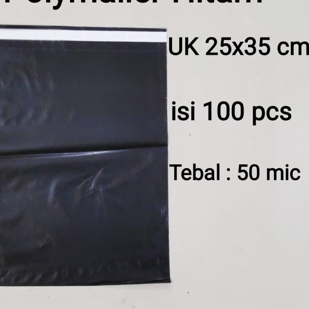 

Polymailer uk 25x35 (100pcs) Plastik Packing Lem Hitam, Plastik Lem