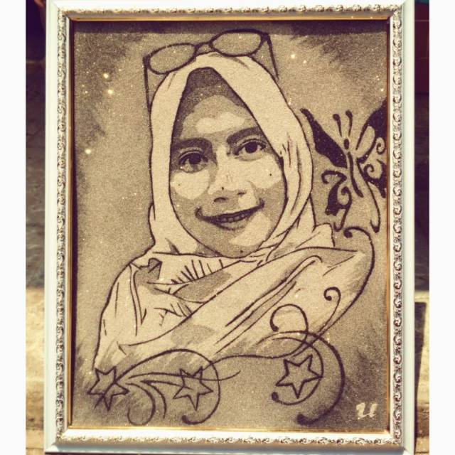 Preeorder Lukisan Pasir 1 Wajah Shopee Indonesia