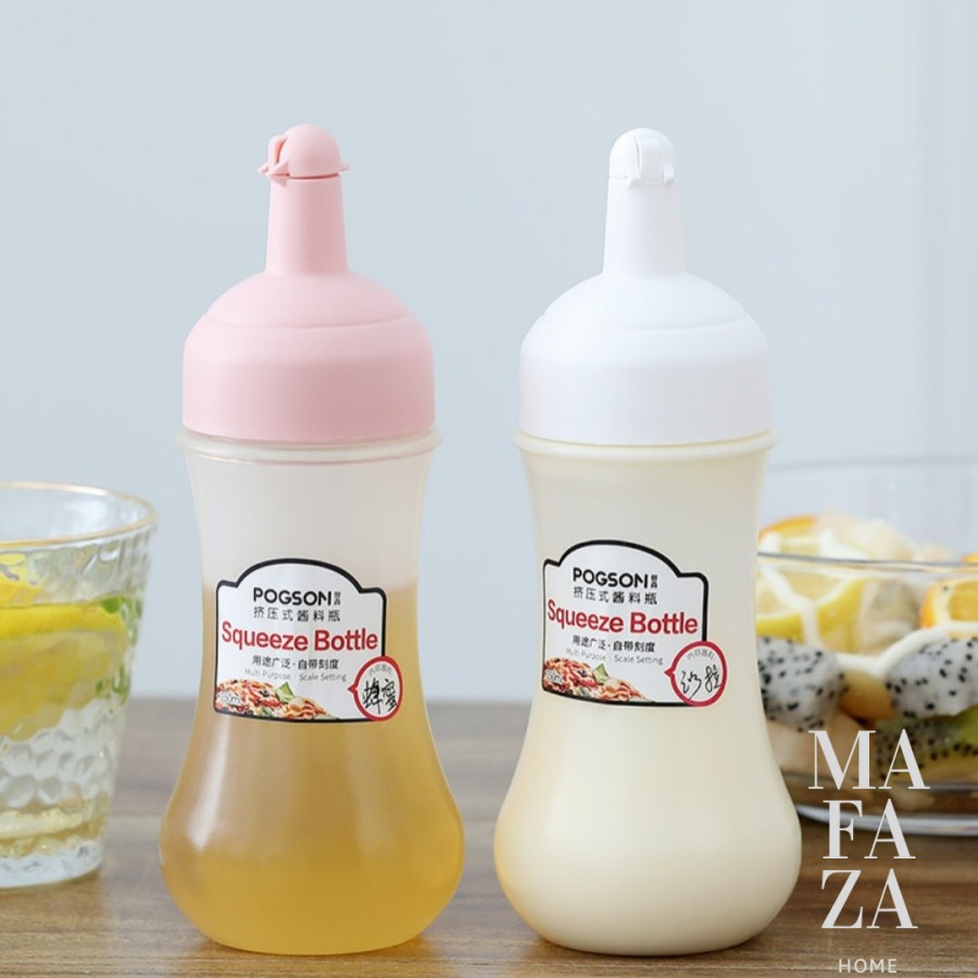 Botol Mayonaise Caos Plastik Kecap Saus Putih Anti Tumpah 350ml Botol Wadah Saos Putih Minyak Goreng Plastik Wadah Saus Botol