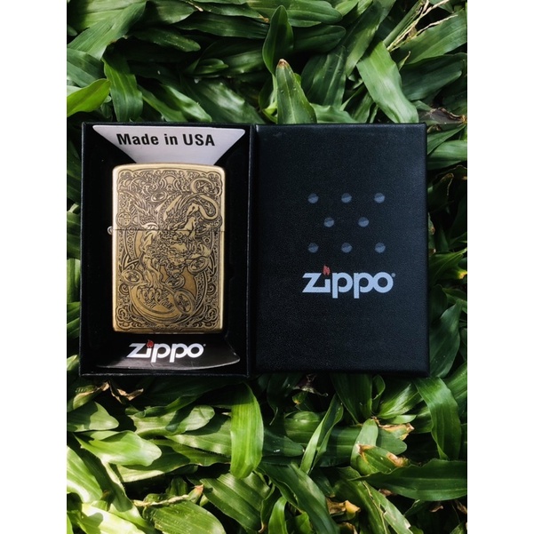 COD- Zippo Motif Grafir 5 Slide Zippo Motif NAGA CENDRAWASIH GOLD Zippo Premium Rolisstore