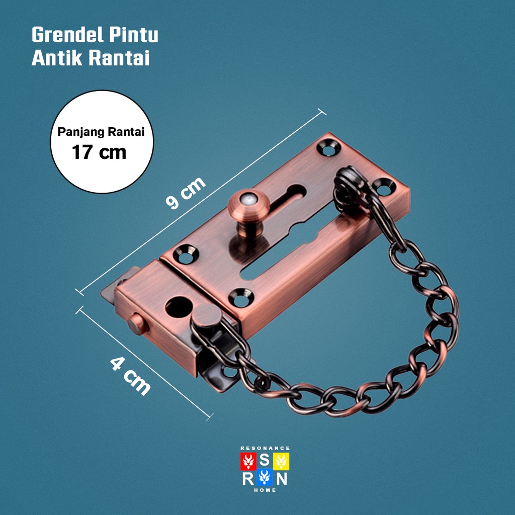 Grendel Kunci Pintu Rantai Antik / Door Lock Resonance Home