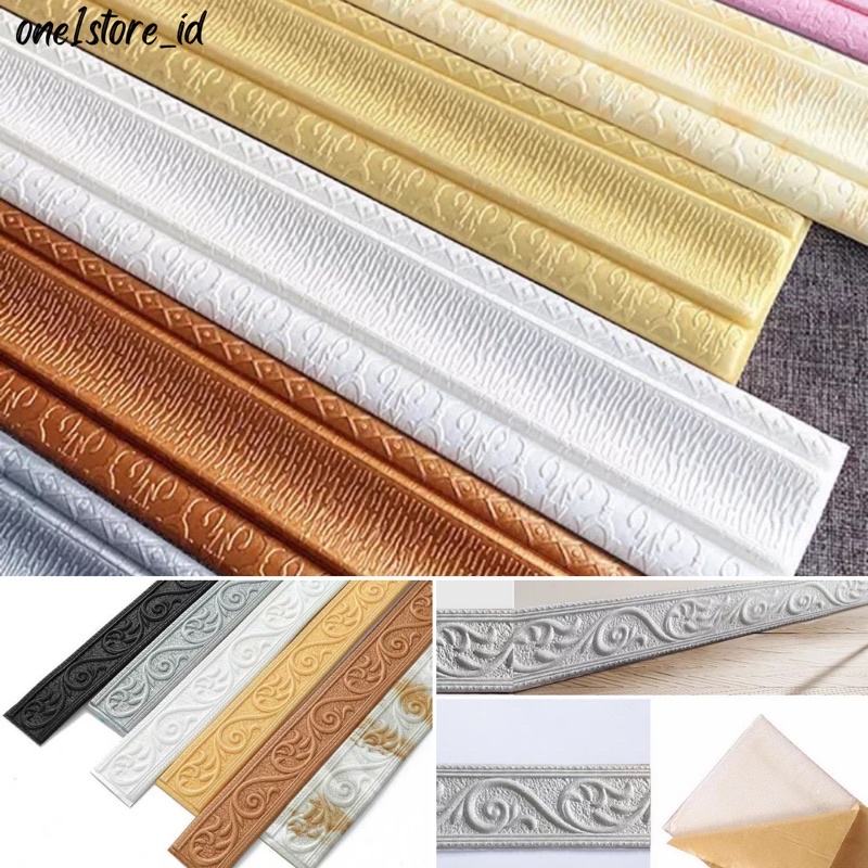 List Wallpaper Dinding 3D Foam Wallpaper Border 115cm x 5mm