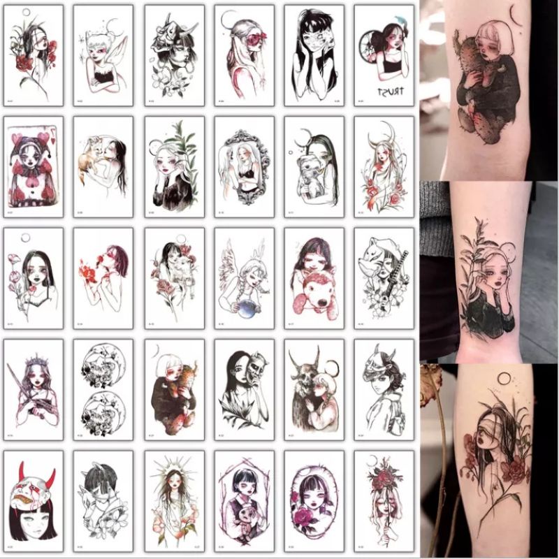 30pcs Tatto temporary Wanita cute 2