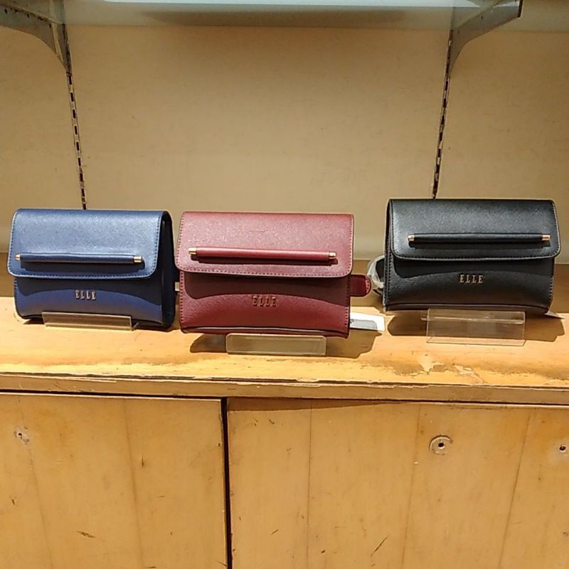 Tas Kecil Mini Pinggang Sling Bag Selempang Original Counter ELLE 41276 Fashion Trendy Branded