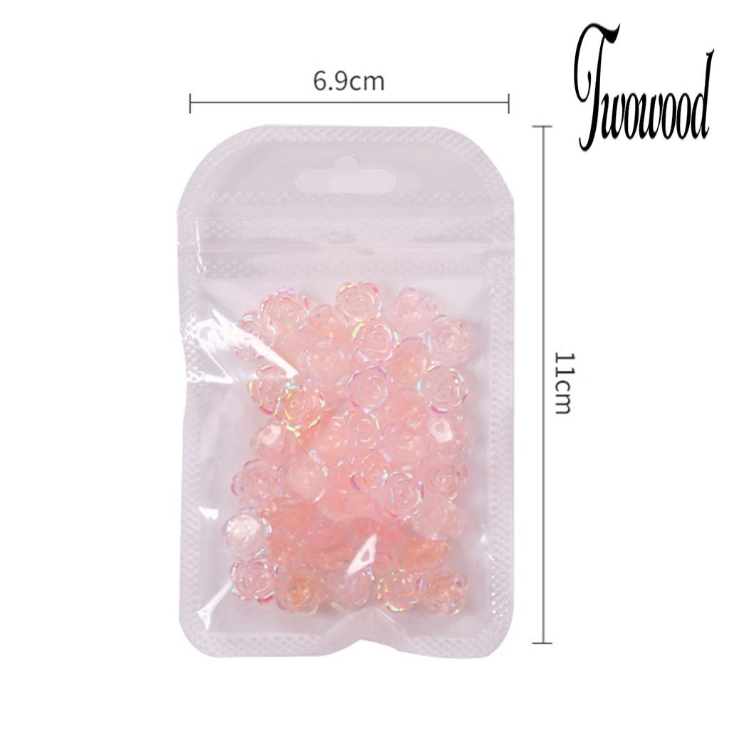 Twowood 1 Kantong Ornamen Bunga Kamelia 3D Bahan Resin Anti Air Untuk Dekorasi Nail Art DIY Charms