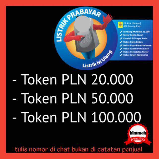 Pulsa Token Listrik 20rb 50rb 100rb Shopee Indonesia