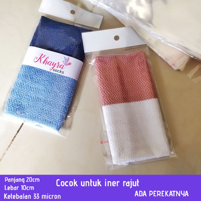 PLASTIK KAOS KAKI ISI 100 PCS ADA PEREKATNYA