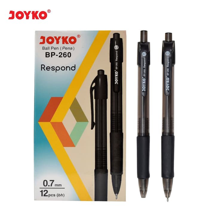 

NEW SALE BALL PEN PULPEN PENA JOYKO BP-260 RESPOND 0.7 MM 1 BOX 12 PCS