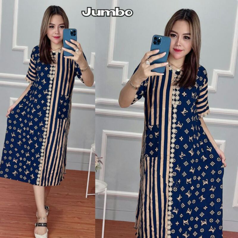 Daster kekinian dress jumbo murah