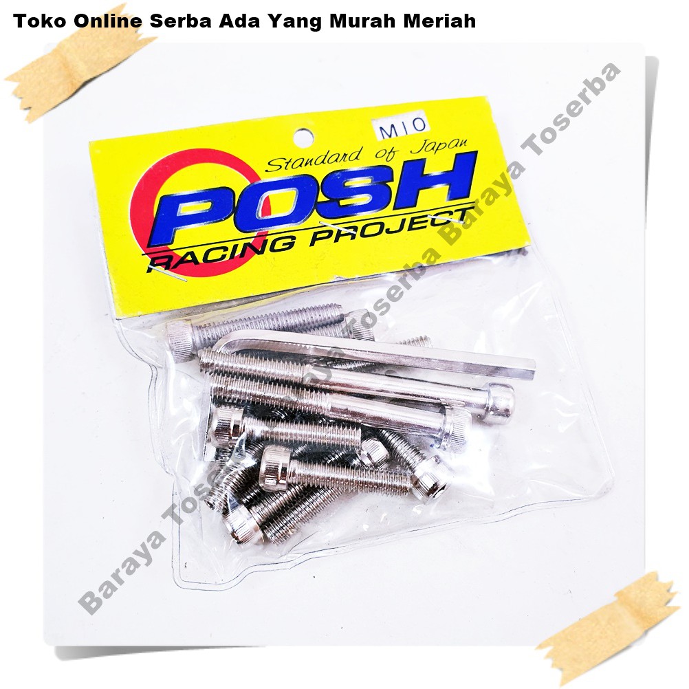 Baut Variasi Blok Mesin CVT Mio Sporty Mio Soul 1 Set Model Kunci L