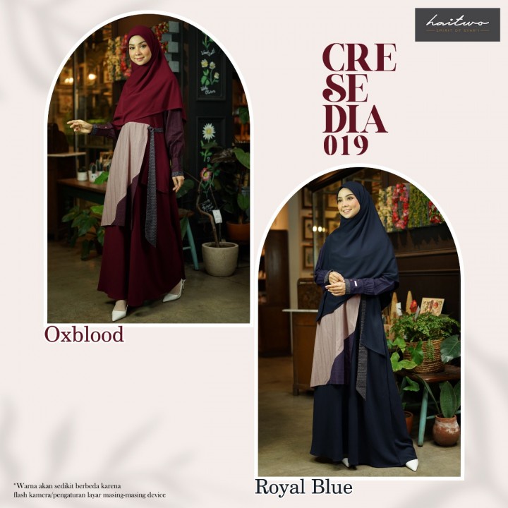 HAITWO// GAMIS TERBARU CRESEDIA 019 GAMIS MODERN KONDANGAN BAJU MUSLIM 2021/2022 TERBARU/GAMIS WANIT