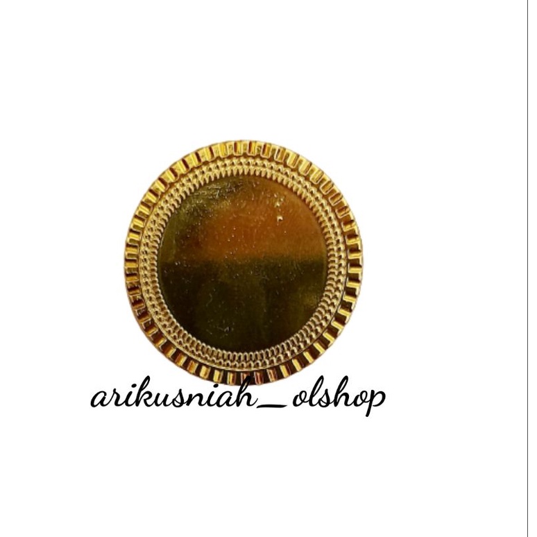 pin bulat gerigi logo custom