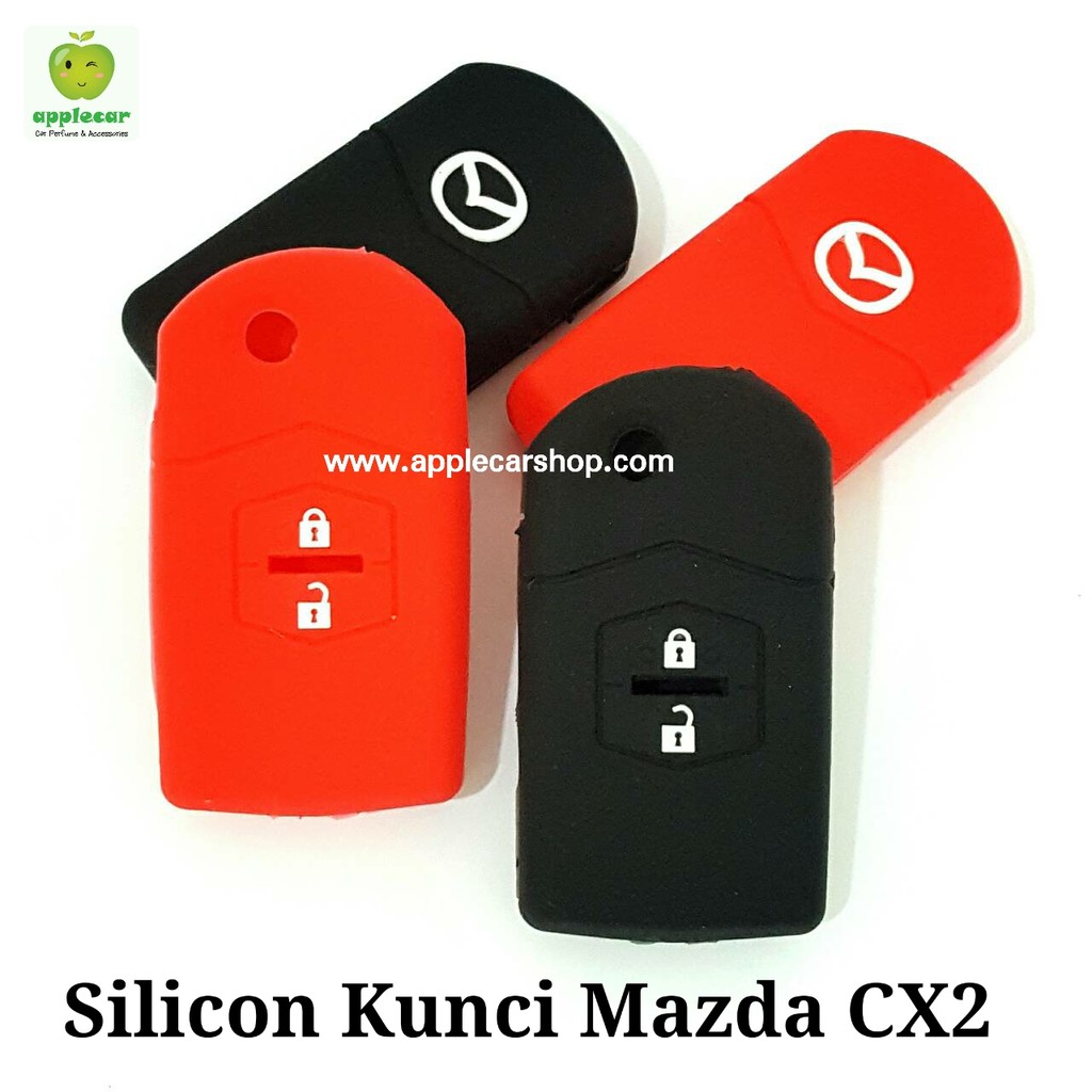 Cover kondom sarung silicon silikon remote kunci mobil mazda CX2 2 tombol buka samping