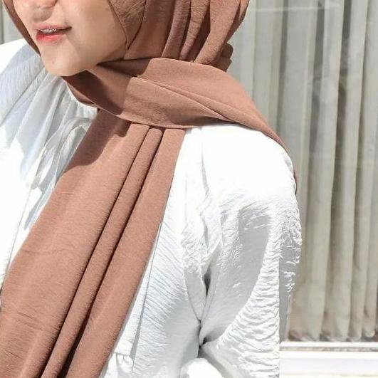 ◙ PASHMINA COTTON CRINKLE AIRFLOW SHAWL PREMIUM / PASHMINA INSTAN / PASHMINA CRINKLE ☼