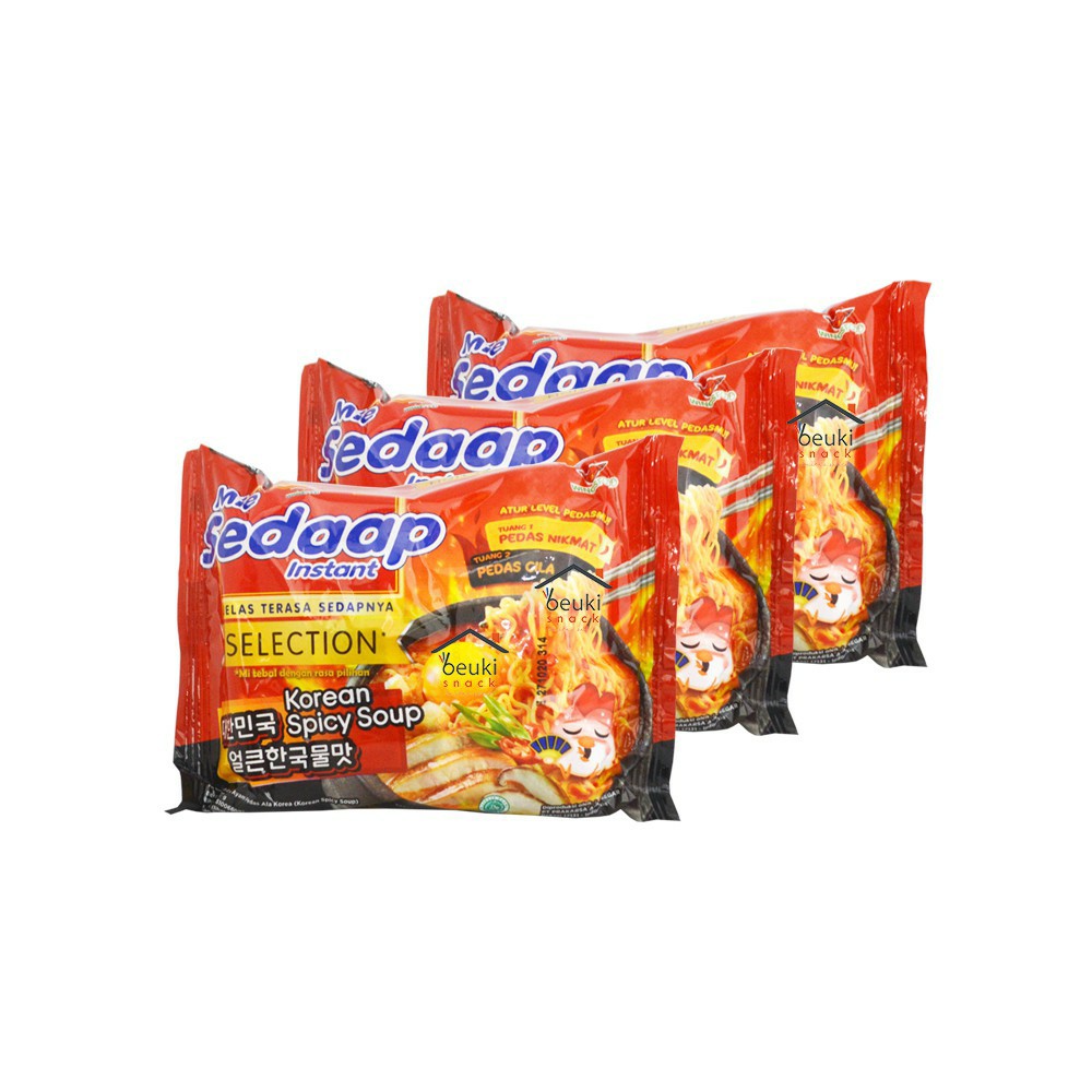 

PAKET 3 PCS Mie Sedap Korean Spicy Soup - 3pcs x 77gr