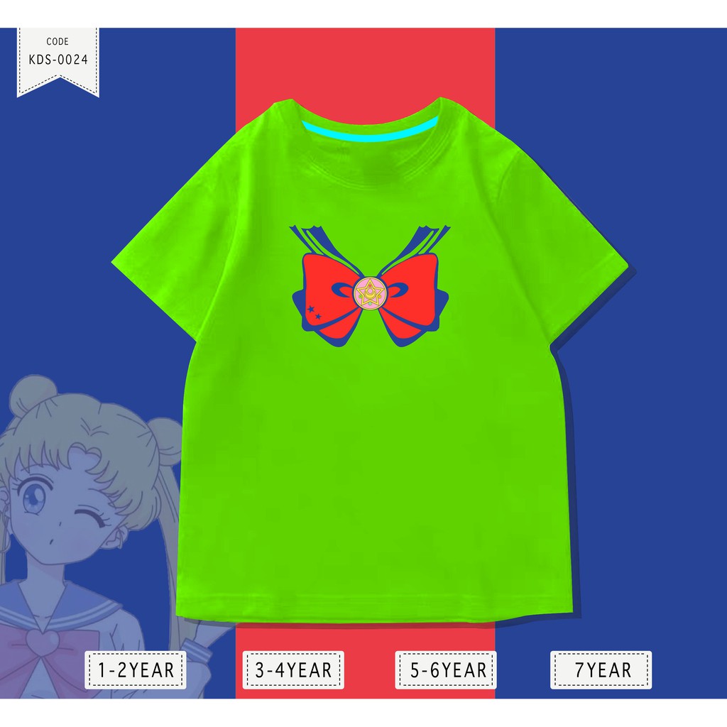 Baju Anak-Anak 1-10thn  / Kaos Distro DTF Anak Perempuan / Unisex / Motif Sailorr moon