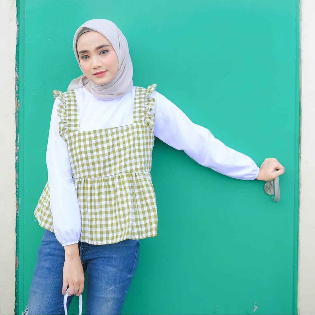 Marco Blouse 2in1 Atasan Baju Muslim Wanita Remaja Terlaris