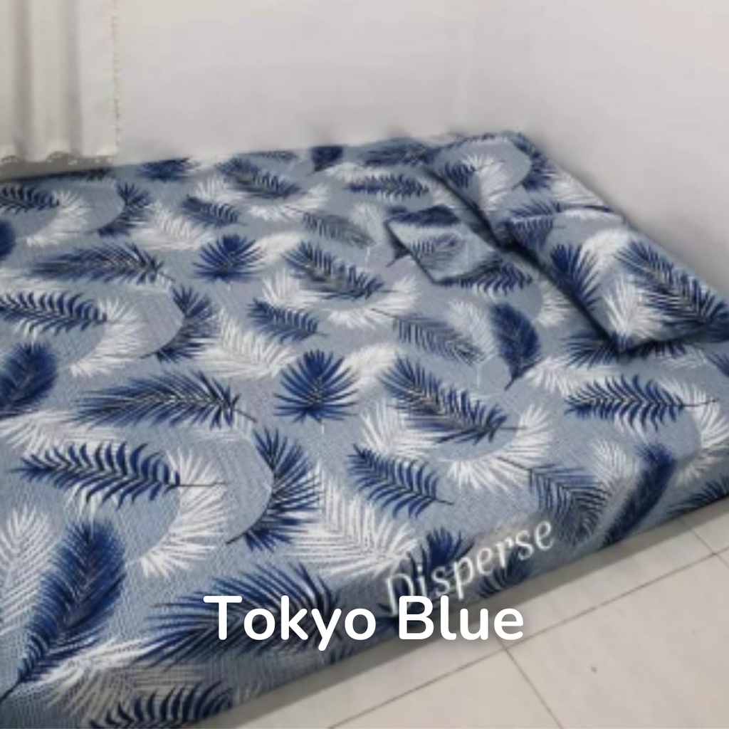 SPREI DISPERSE MOTIF KOTAK / BUNGA CUSTOM UKURAN 90/100/120/140/160/180/200 TINGGI 20/25/30/35/40