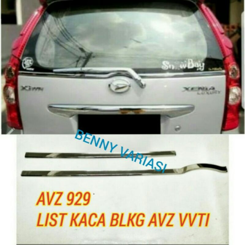 List Kaca Belakang Chrome Avanza Xenia Lama 2005 2011