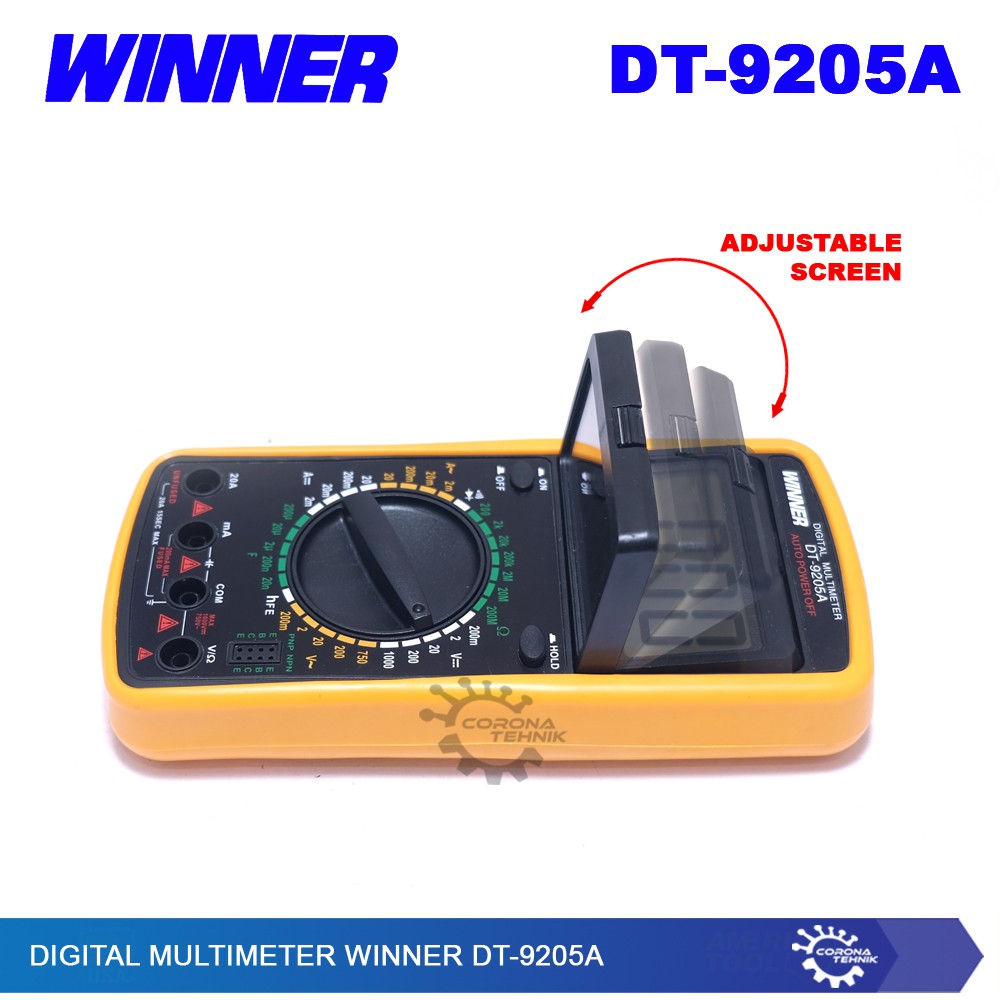 Winner DT-9205A Digital Multimeter - Adjustable Screen