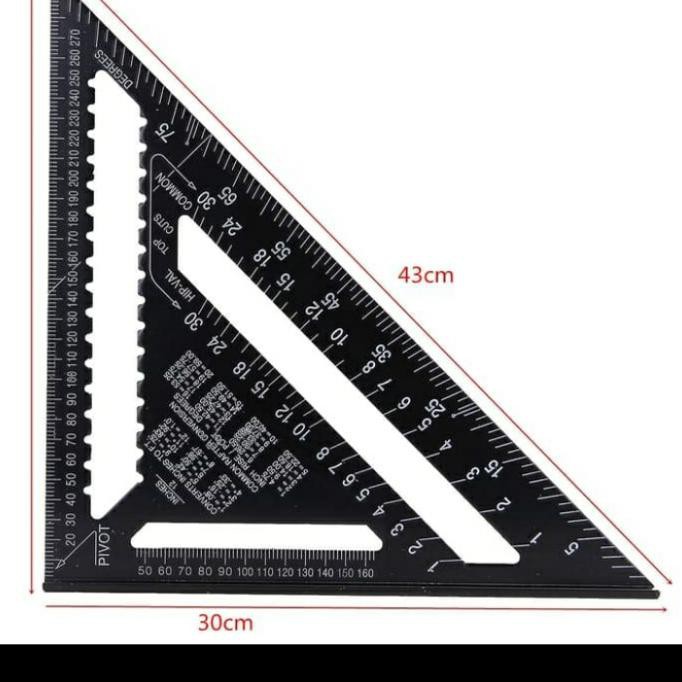 

speed square 12 inch black /pengaris siku tukang kayu