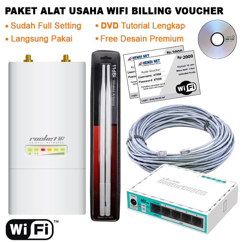 Paket Usaha Wifi Billing Hotspot Sistem Login Voucher Siap Pakai