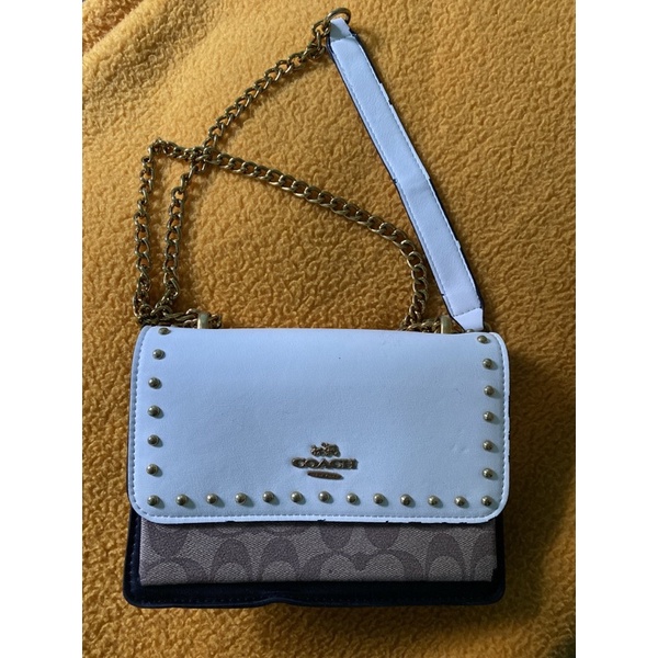 preloved coach signature slingbag brown