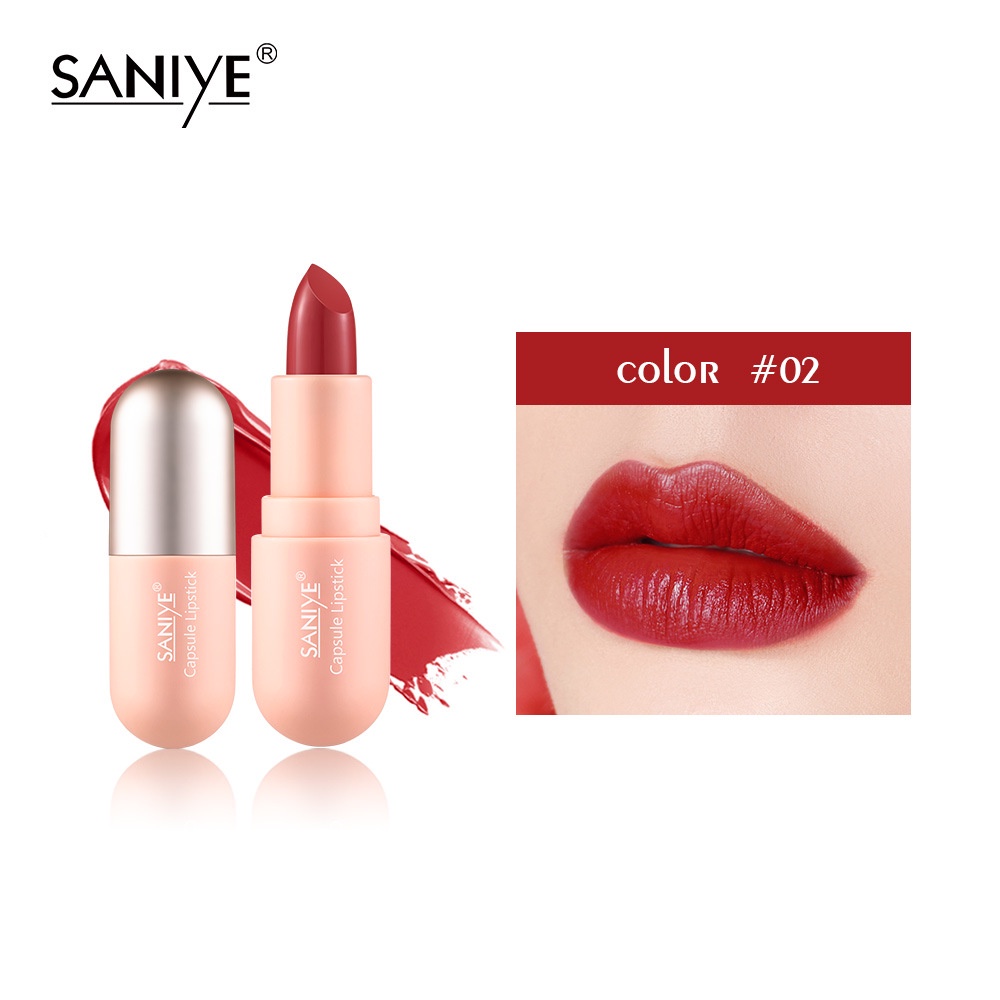 SANIYE 6 Warna Lipstik Velvet Matte Tahan Lama Tahan Air Long Lasting Waterproof lip gross