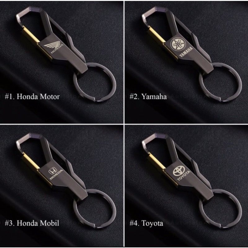 Gantungan Kunci Mewah - Logo Honda Mobil / Motor Yamaha Toyota Import
