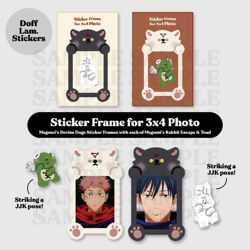 

Jujutsu Kaisen Sticker Frame for 3x4 ID Photo (Devine Dogs)