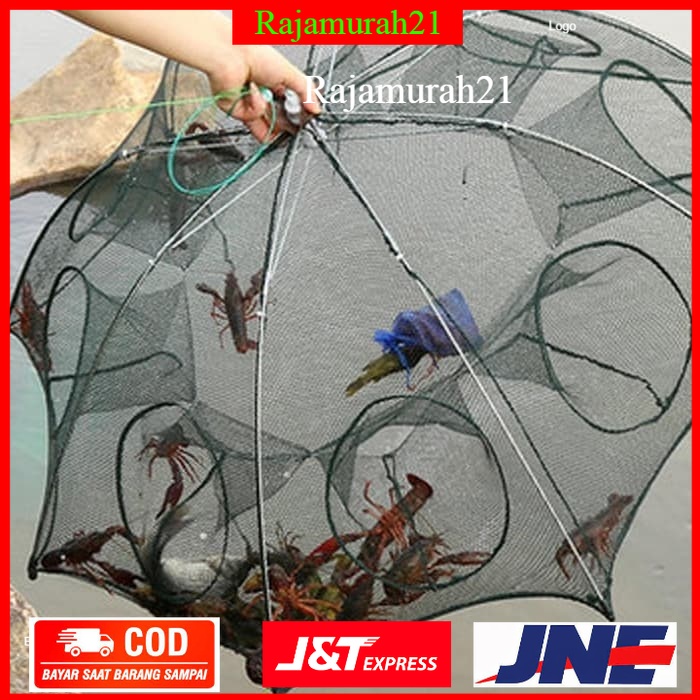 Jaring Pancing Ikan Hexagonal 8 Hole Fishing Net Trap Cage - OMSEHQXX