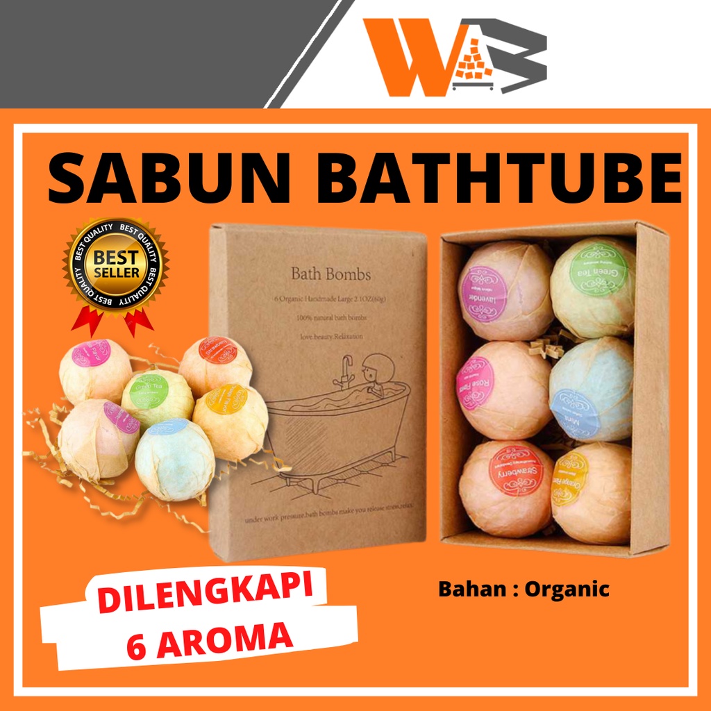 COD Bath Salt Sabun Mandi Bathtube Bubble 6 PCS Sabun Mandi Bathtube Bubble Essential Bath Bubble Aroma Wangi