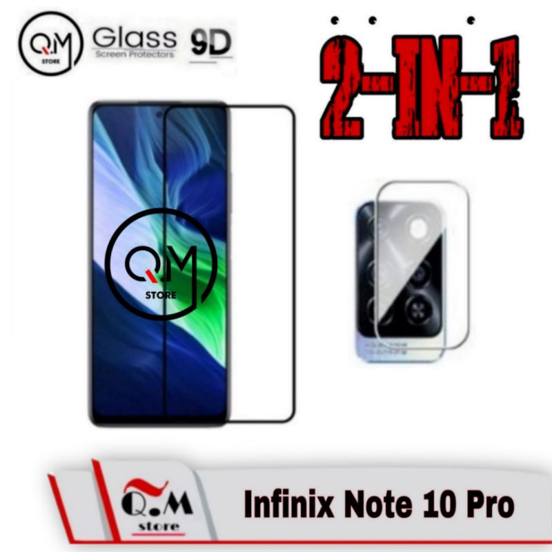 PAKET 2 IN1 TEMPERED GLASS LAYAR 9D INFINIX HOT 11 / INFINIX NOTE 10 / NOTE 10 PRO / NOTE 10 PRO NFC Anti Gores Pelindung Layar 9D