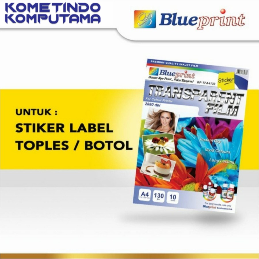 

BP-TFSA4130 Transparent Film Sticker BLUEPRINT STIKER TRANSPARAN