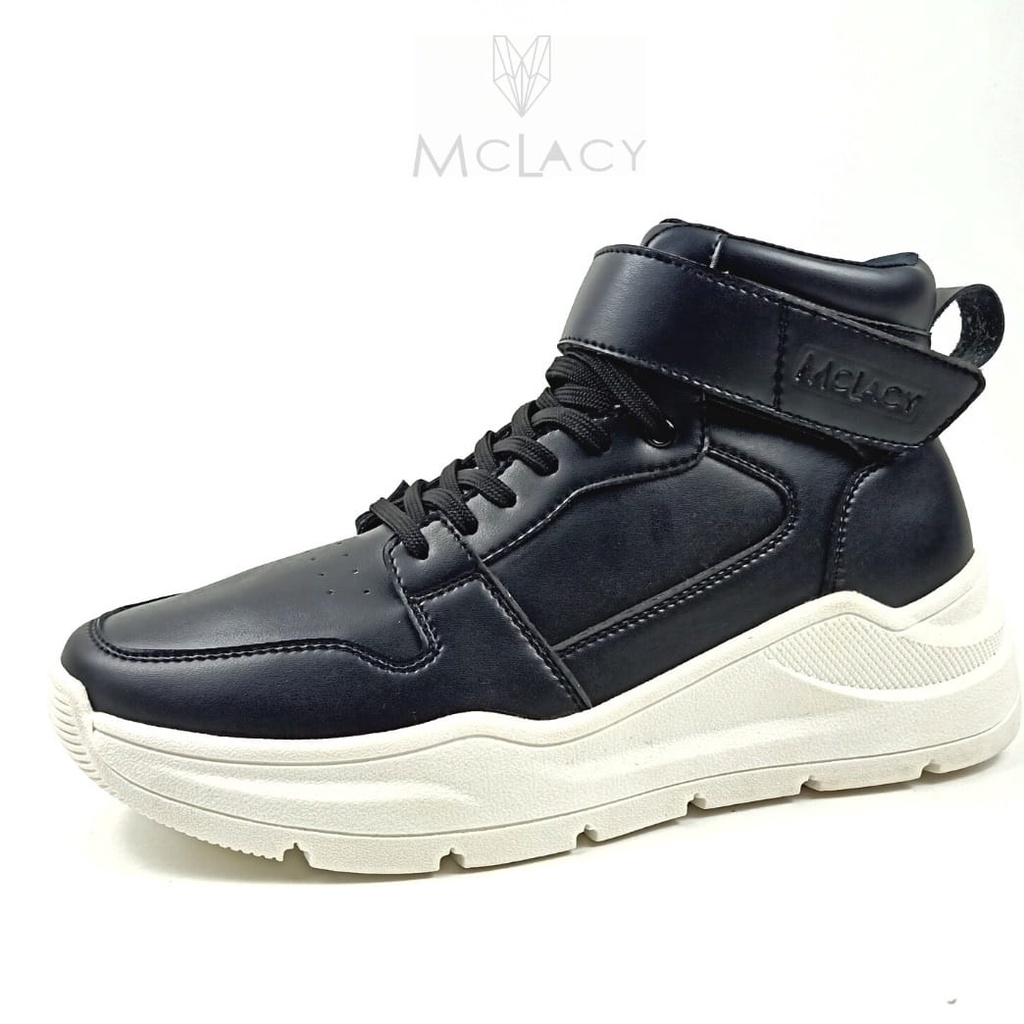 MCLACY - Sepatu Local Sneakers - Beast High/Low Black