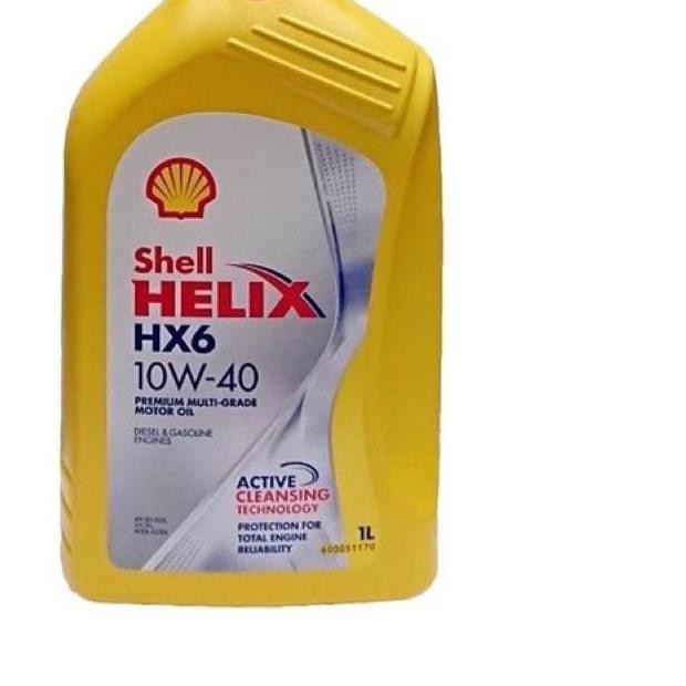 ◊ Oli Shell Helix HX6 SAE 10W-40 Oli Shell Mobil HX6 Oli Shell HX6 Motor 1Liter Original ➶