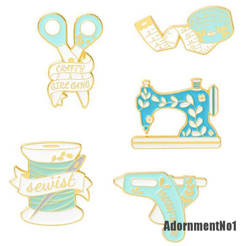 (Adornmentno1) 1pc Bros Pin Enamel Desain Mesin Jahit